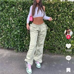 Olive Green Pants wide leg